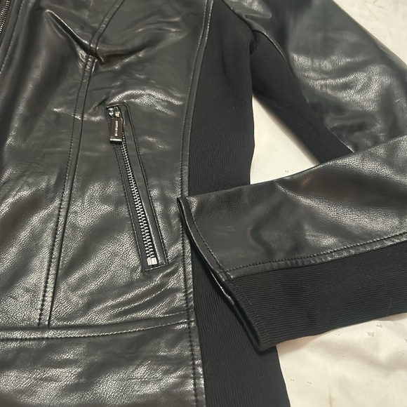 NWT Kenneth Cole Faux Leather Jacket black size M, L - Picture 6 of 12
